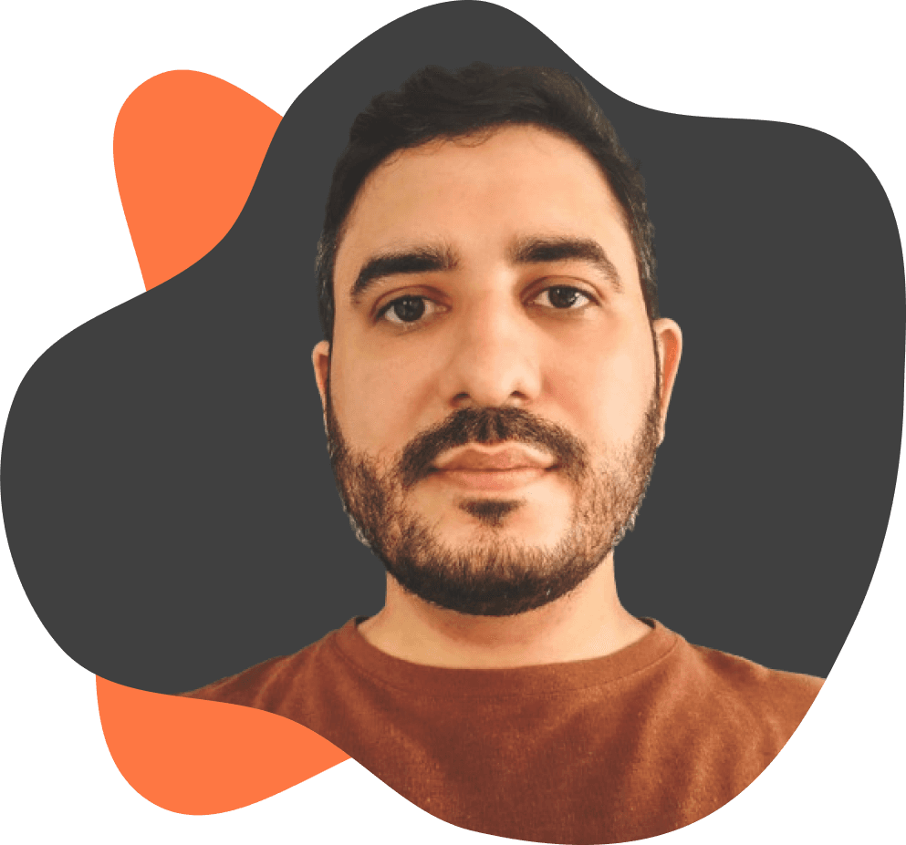 Man avatar photography inside shaptes animations